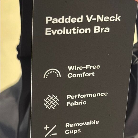 Knix Women's Black Padded V-Neck Evolution Bra - Sizes: 7-NWT - Picture 8 of 8